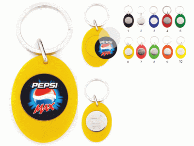 SuperMax_Klíčenka CR-Z COIN_ŽLUTÁ_průměr=25mm