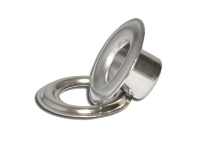 Kovová očka, nikl, 6mm (500ks)