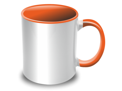 PixMaster / Hrnek bílo-oranžový_300ml