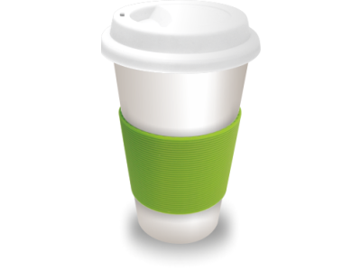 PixMaster / Hrnek LATTE bílý včetně ECO silikonového víčka_BÍLÁ_300ml