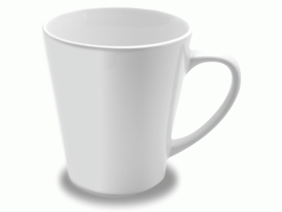 PixMaster / Hrnek LATTE vysoký_bílý_400ml (kónický tvar)