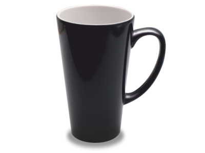 PixMaster / Hrnek LATTE vysoký_černý_400ml (kónický tvar) / MAGIC