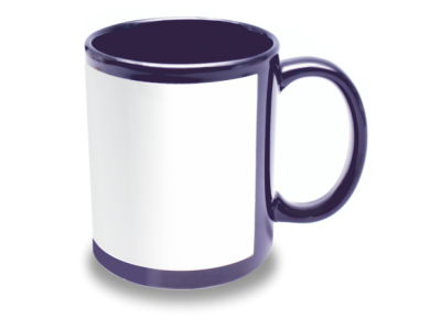 PixMaster / Hrnek tm. modrý s bílým polem_300ml