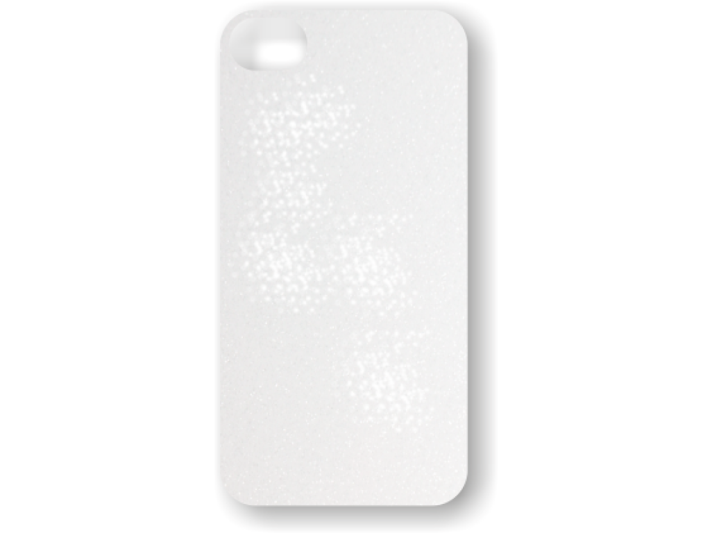 PixMaster / Kryt zadní (plast)_bílý_iPhone 4, 4S včetně třpytivého plechu pro potisk