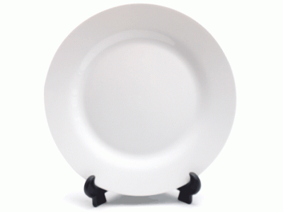 PixMaster / Talíř velký (plytký)_bílý_keramika_pr. 27cm včetně stojánku
