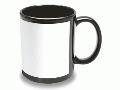 PixMaster / Hrnek černý s bílým polem_300ml