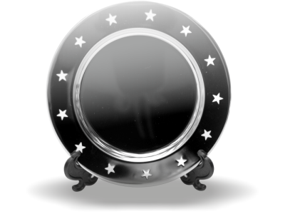 PixMaster / Kovový tácek_průměr 152mm včetně stojánku