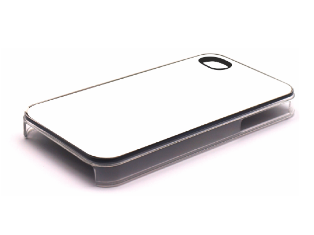 PixMaster / Kryt zadní (plast)_transparentní_iPhone 4, 4S včetně plechu pro potisk
