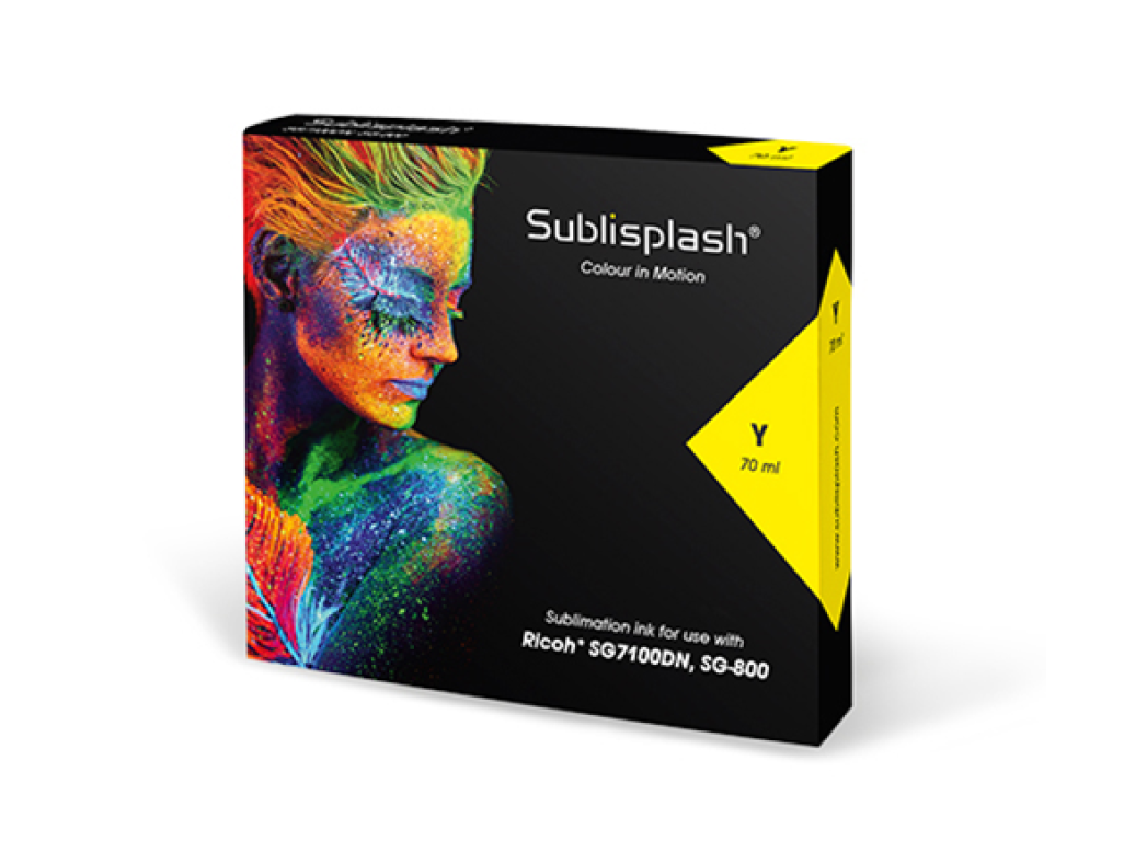 Sublisplash sublimační cartridge, Yellow, 70ml (pro A3), 7100DN