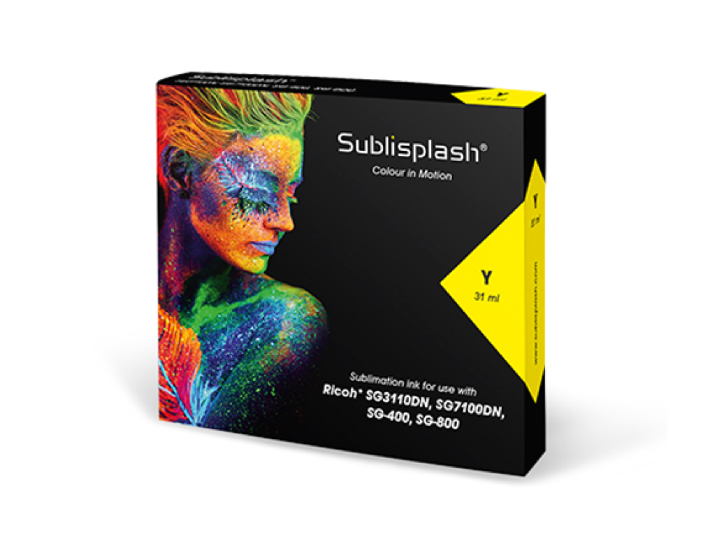 Sublisplash sublimační cartridge, Yellow, 31ml (pro A4), 3110DN, 7100 low capacity