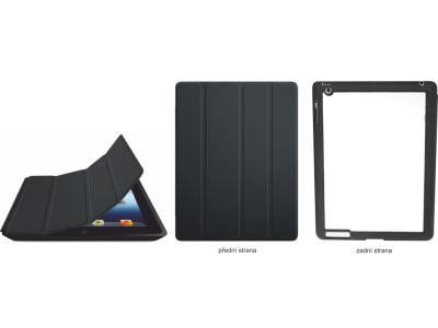 PixMaster / Pouzdro/obal magnetické na iPad 2, 3_ČERNÁ včetně plechu na potisk