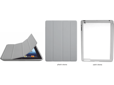 PixMaster / Pouzdro/obal magnetické na iPad 2, 3_ŠEDÁ včetně plechu na potisk