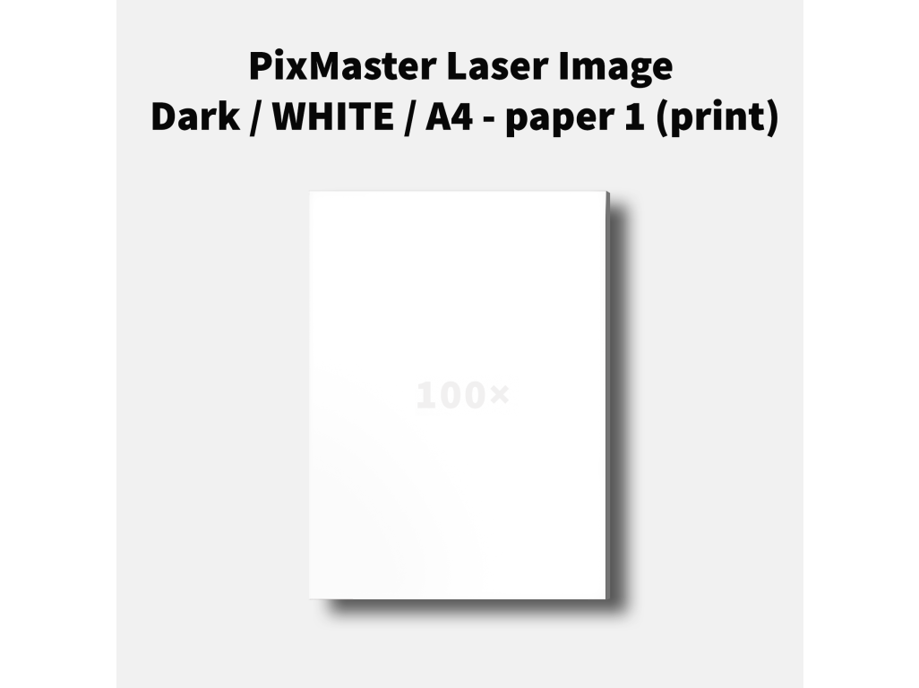 PixMaster Laser Image Dark / WHITE / A4 - paper 1 (print)