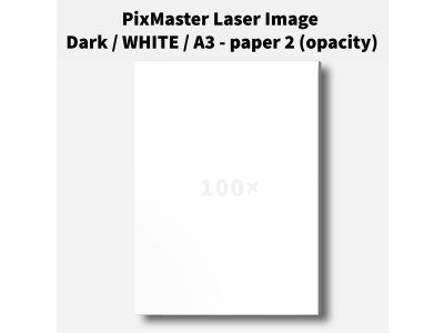 PixMaster Laser Image Dark / WHITE / A3 - paper 2 (opacity)