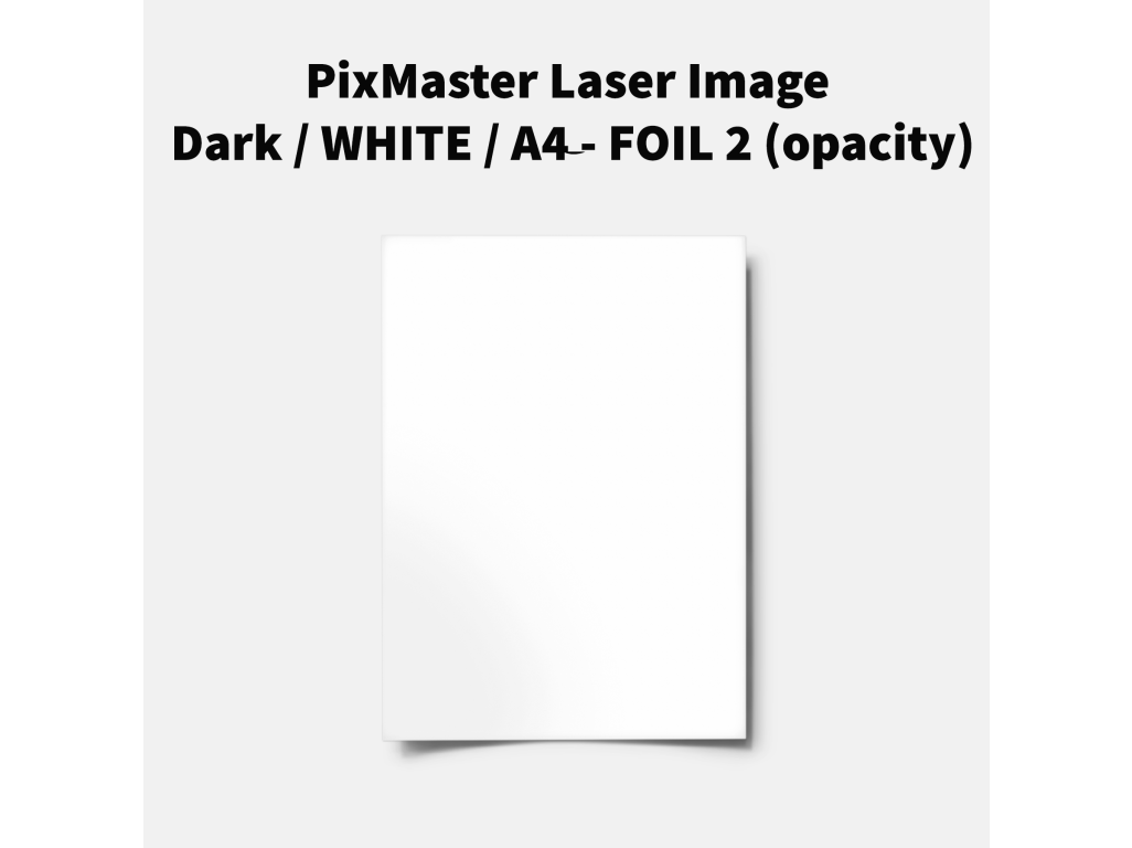 PixMaster Laser Image Dark / WHITE / A4 - FOIL 2 (opacity)