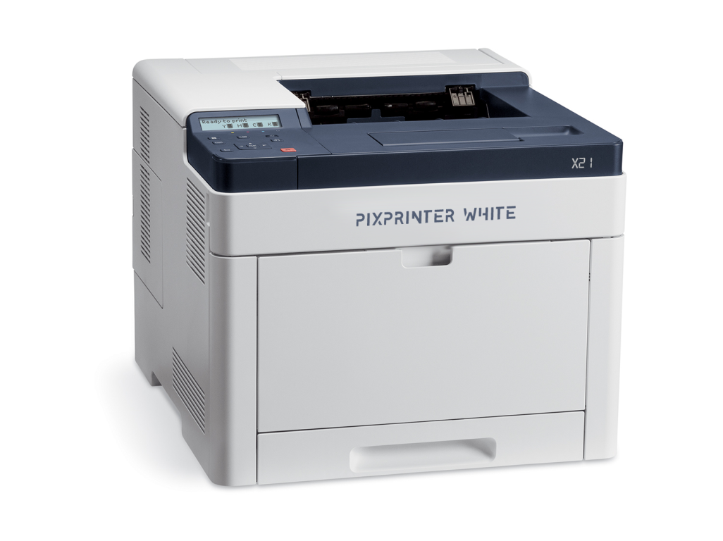 PixPrinter WHITE A4 X21 s bílým tonerem (CMYW) – DEMO stroj